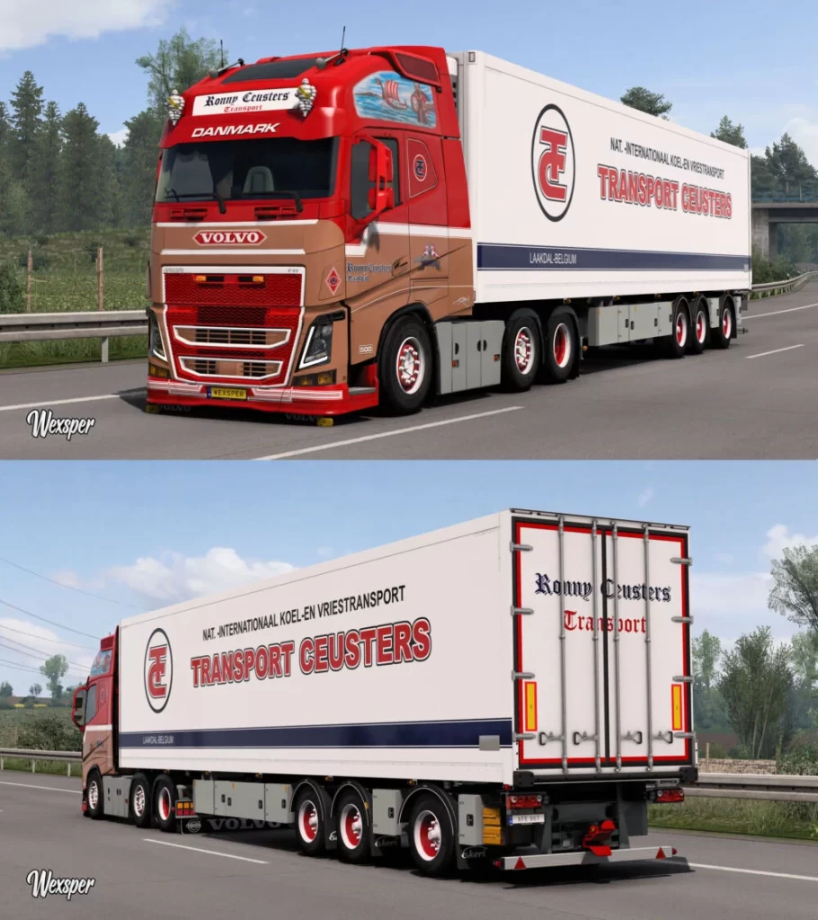 Volvo FH16 2012 Ronny Ceusters Skin Pack (Update) 1.44