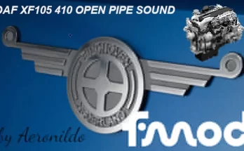 Aeronildos DAF XF105 410 open pipe sound 1.45