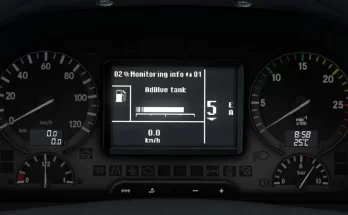 Realistic Dashboard Computer Mercedes Actros MP3 v1.2