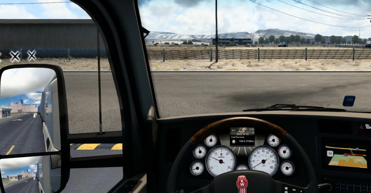 KENWORTH T680 WHITE GAUGES V1.3