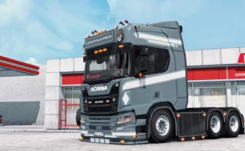 Skin Scania R gris foncé 1.45