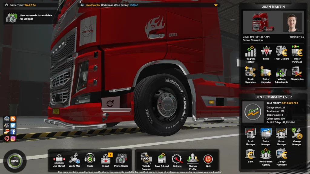 ETS2 Save Game 1.46