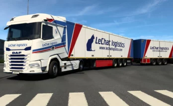 LeChat Logistics paintjob for DAF 2021 v1.0