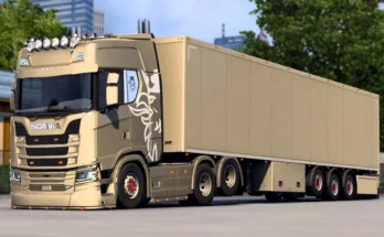 Scania S 2016 6x2 with trailer v1.45