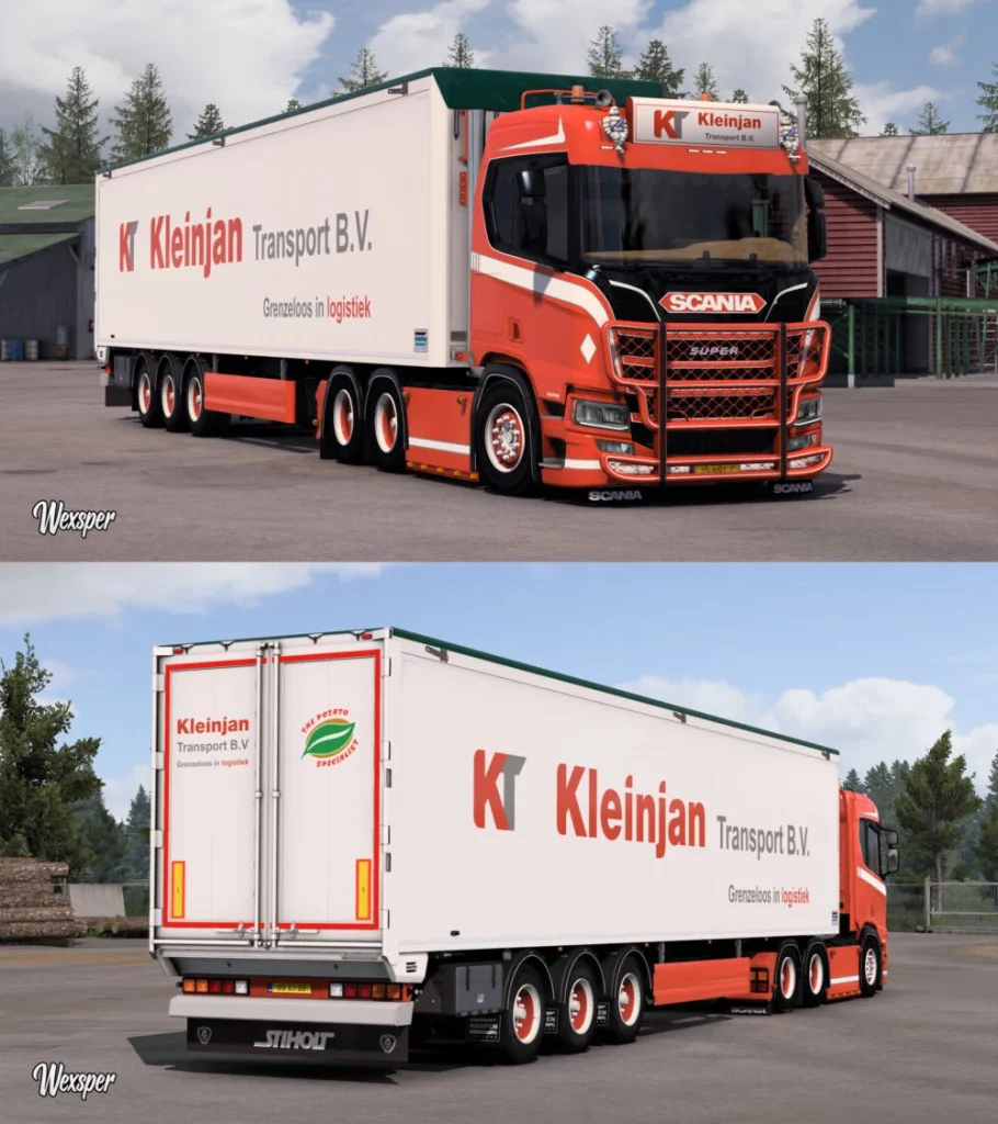 Scania R & S Kleinjan Transport Skin Pack 1.46