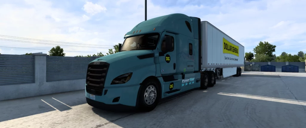 SCS TRAILER AND CASCADIA TRUCK SKIN PACK DOLLAR GENERAL 1.46