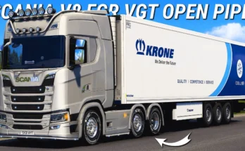 Scania V8 EGR VGT Openpipe Sound 1.46