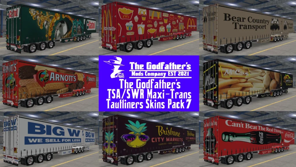 THE GODFATHER'S TSA SWR MAXI-TRANS TAUTLINERS SKINS PACK V7.0