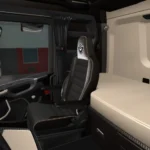 Black & Light Brown Interior for Scania v1.0