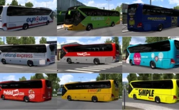 Neoplan Tourliner with skins of real companies in traffic v2.1 1.47