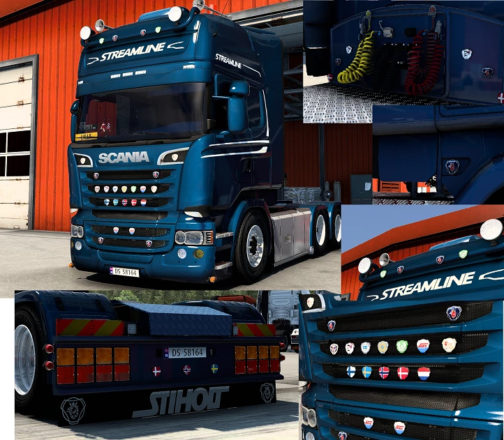 Scania RJL, R4, T, T4 Badges Add-On 1.47