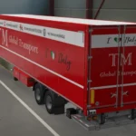 Skin trailer red iloveitaly TM global transport 1.47