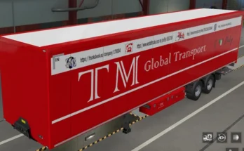 Skin trailer red iloveitaly TM global transport 1.47