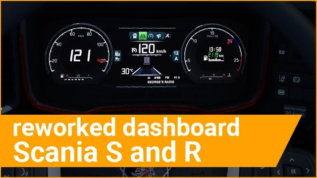 Reworked Dashboard for Scania S and R v1.0 1.47
