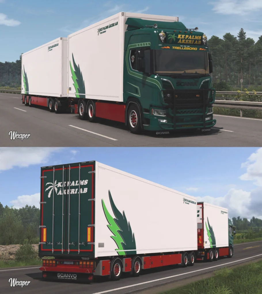 Scania R & S KE Palms Akeri AB Skin Pack by Wexsper Update v1.0