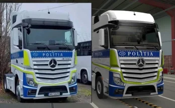 Mercedes Actros Politia Romania Skin v1.0