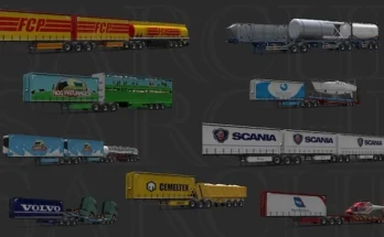 Mix of Trailers & Company Paint Jobs for Truckers MP v1.0
