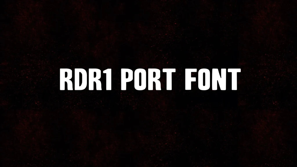 RDR1 Port Font