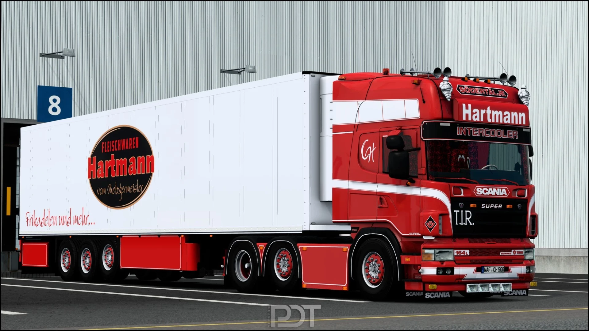 Scania 164L 580 4-series + Trailer Hartmann 1.47 - Allmods.net