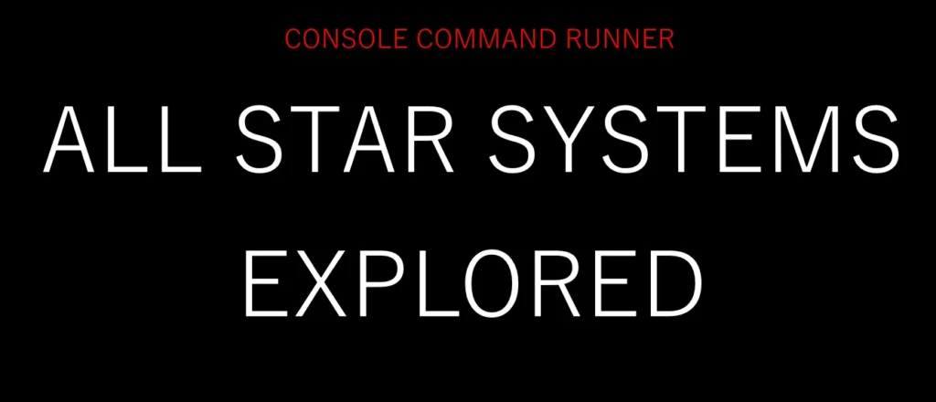 ALL Star Systems Explored - CCR V1.0