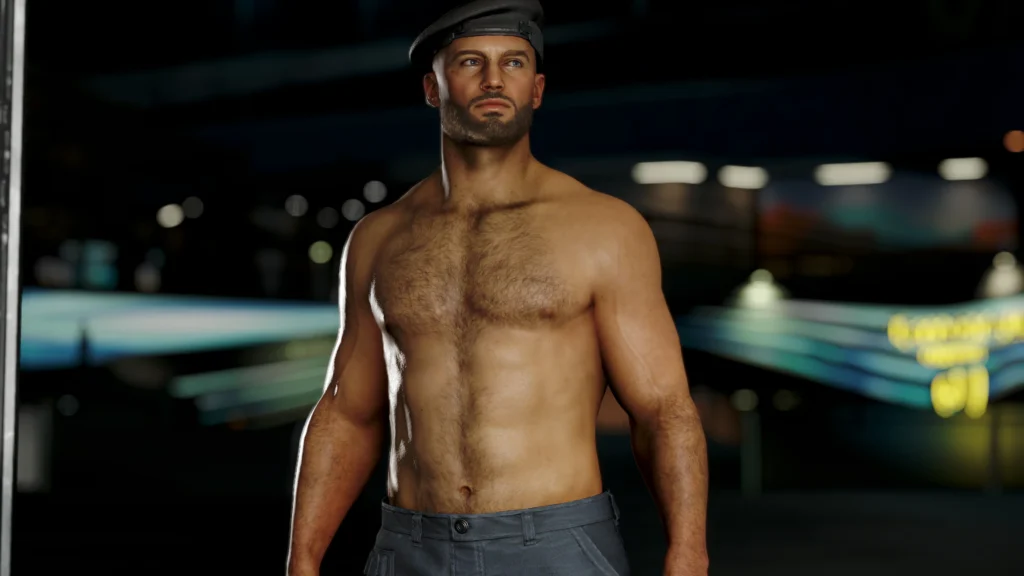 DA - Muscular Male Tone Body Texture - Normal Map 4k V1.0