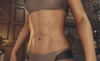 XS Sporty Sexy Map - Athletic fitness muscle texture - body normal map 4K