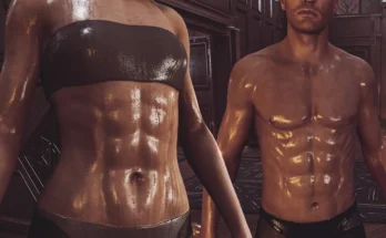 XS Sporty Sexy Sweat - Wet body skin texture for Starfield
