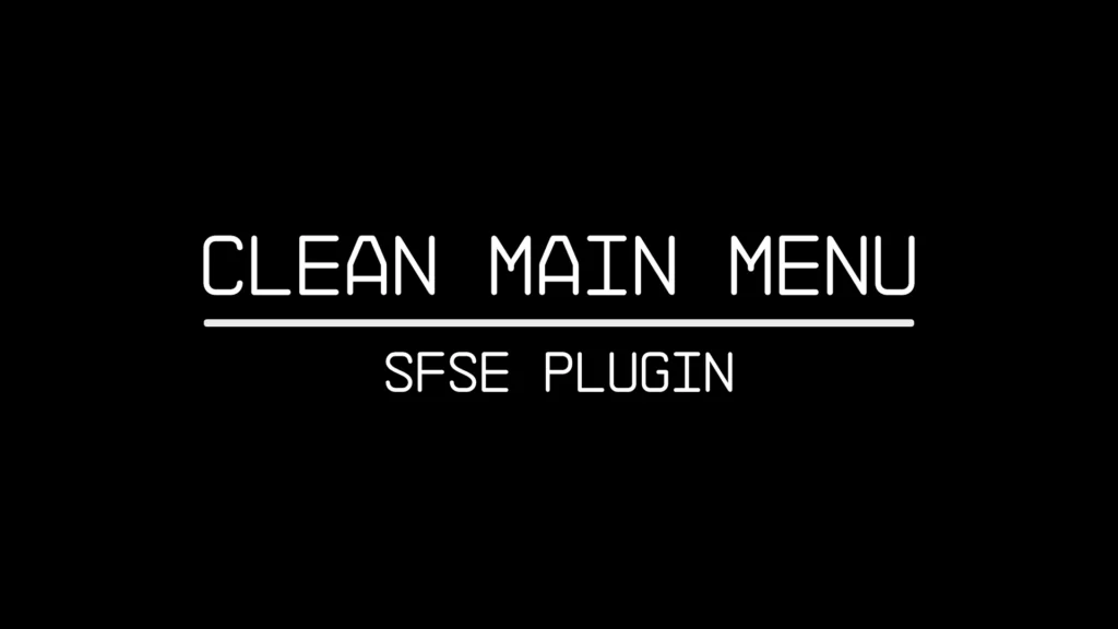 Clean Main Menu V0.2