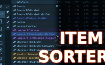 Item Sorter - Better Weapon and Armor Names - Improved Naming Scheme V1.0