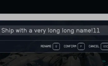 Longer Ship and Outpost names fixed (SFSE or ASI Loader) V1.0.2