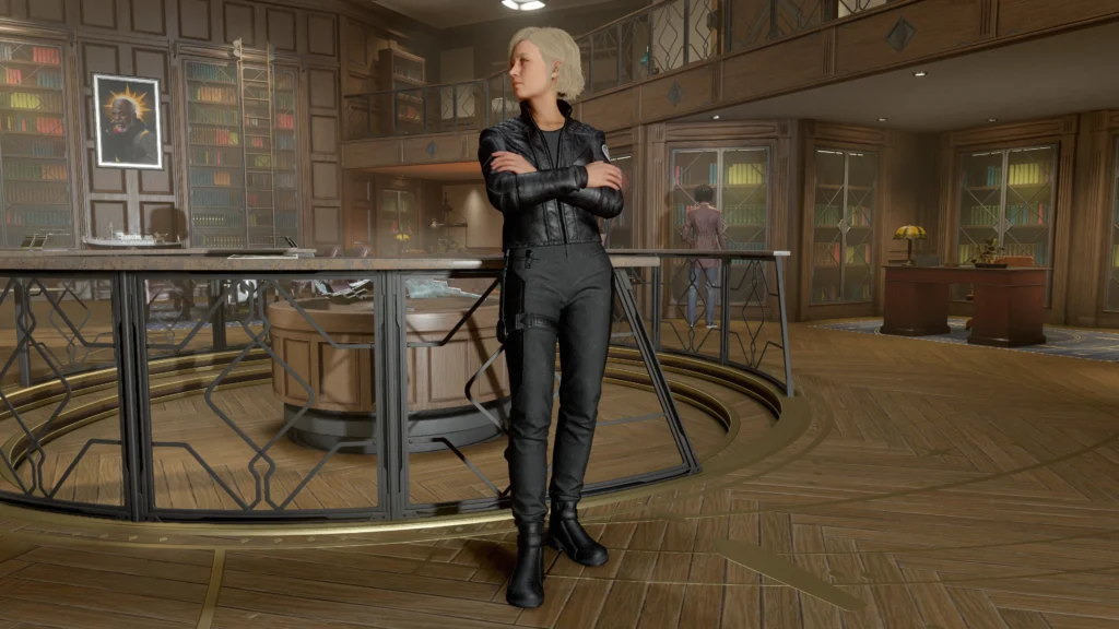 Sarah Morgan - 4k Black Leather Outfit V1.0