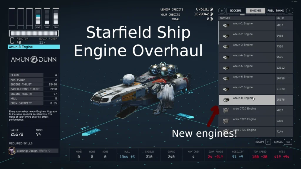 Spaceship Engine Overhaul V1.0