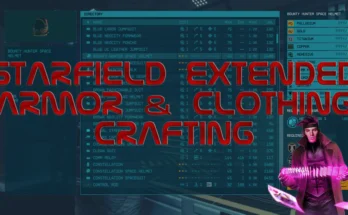 Starfield Extended - Armor and Clothing Crafting V1.11