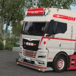 MAN TGX 2020 Grey Red Skin 1.48