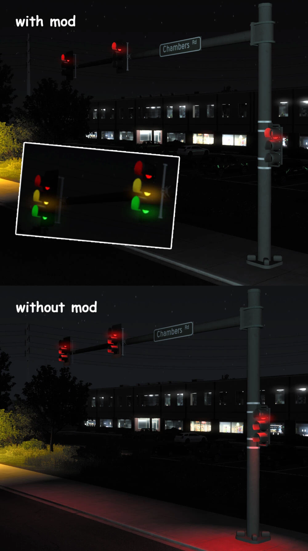 Real lighting for traffic lights 1.48