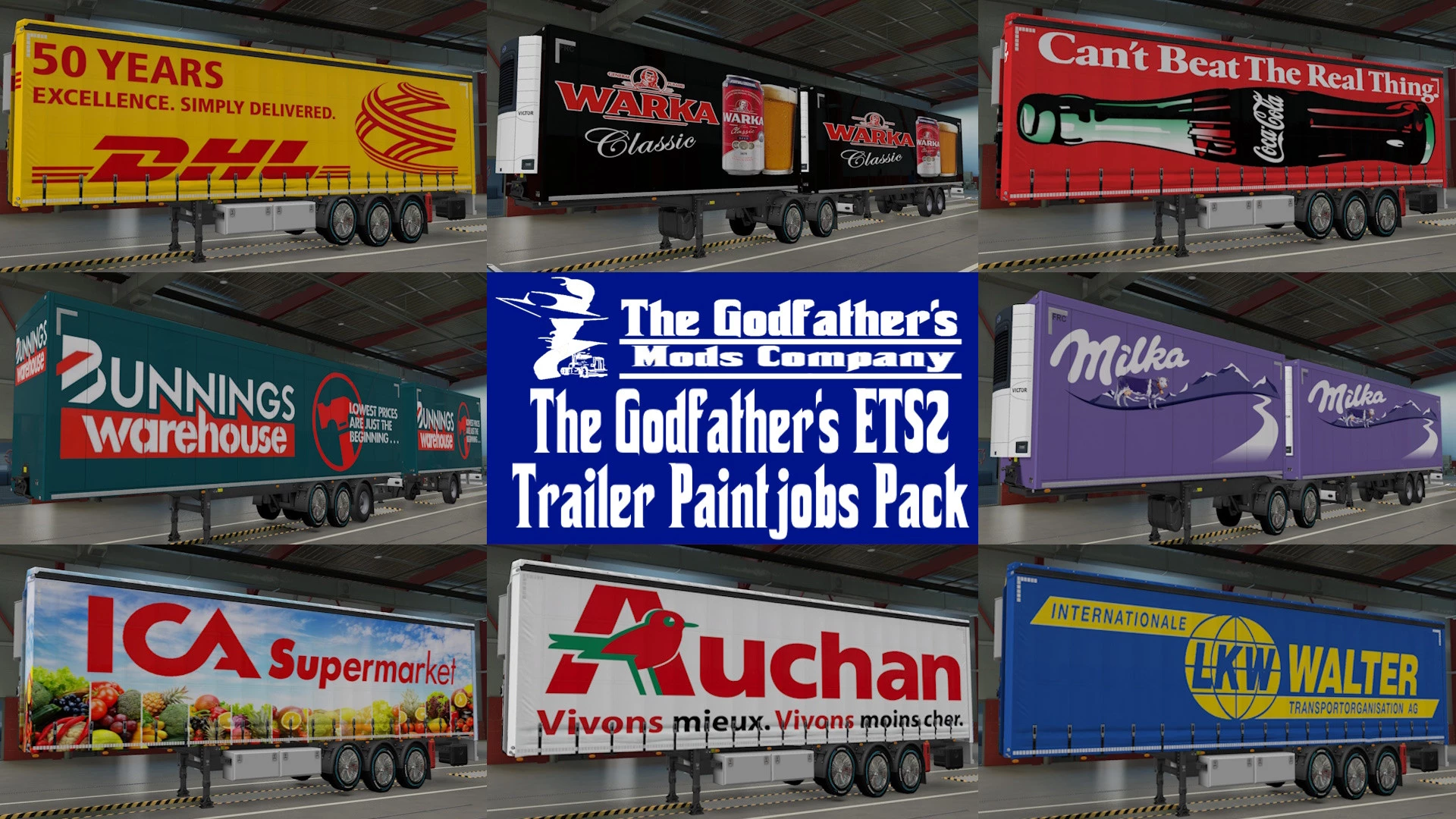 The Godfather's ETS2 Trailer Paintjobs Pack v1.0