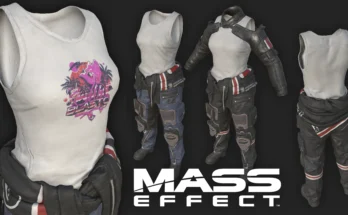 Mass Effect N7 Tank Top and No Bras In Space (Elbow Grease Gear and Engineering Outfit Retexture) V1.2