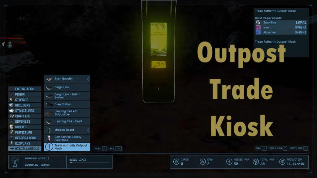 Outpost Trade Kiosk V1.0