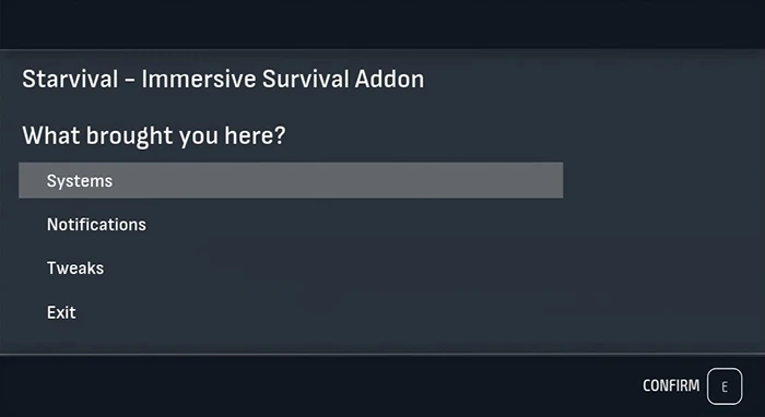 Starvival - Immersive Survival Addon