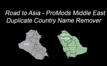 Road to Asia - ProMods Middle East Duplicate Country Name Remover v2.67-1.7.1
