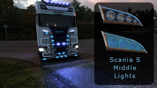Scania S Middle Lights Blinkers Built-in 1.48