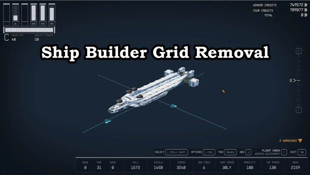 Ship Builder Grid Removal Mod V1.0