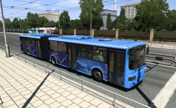 Articulated bus Liaz in traffic for Russia v1.0