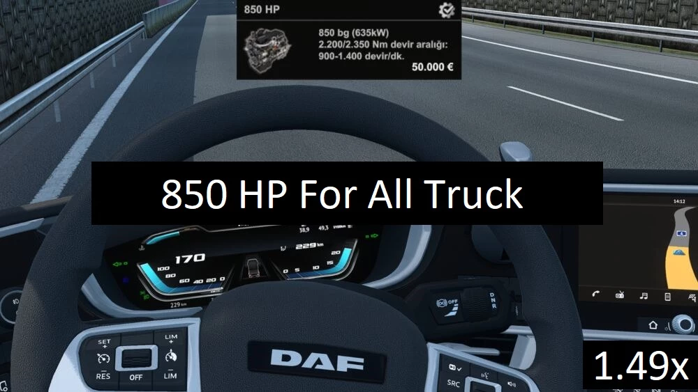 850 HP For All Truck 1.49