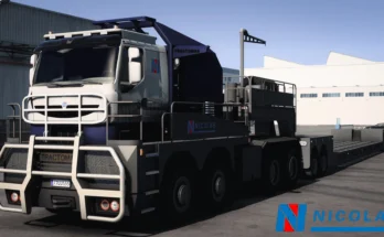 Nicolas Tractomas TR8X8 + Multi-axle Line Large Load Trailer 1.49