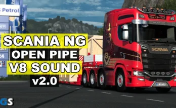 Scania NG open pipe V8 sound v2.0 1.49