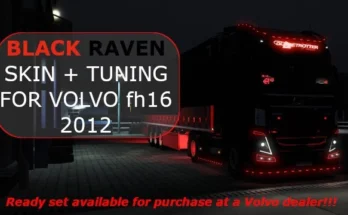 Black Raven - Skin + tuning Volvo FH16 2012 v1.0