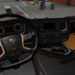 Scania 2016 Black Yellow Interior v1.0