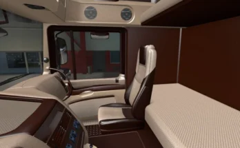 DAF XF 105 Beige Brown Interior v1.0