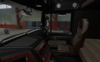 DAF XF 105 Black Brown Interior v1.0